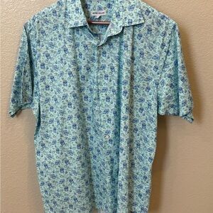 Peter Millar Green and Blue Patterned Shirt